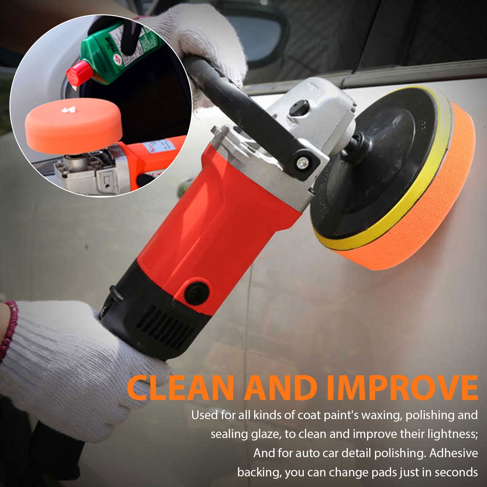 33pcs Car Cleaning Kit Interior Exterior Auto Detailing Wash Drill Brush Engine