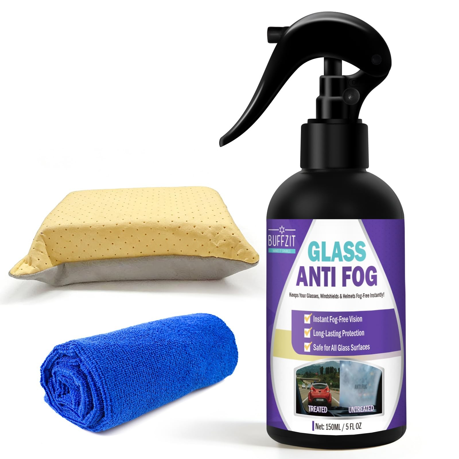 Glass Anti Fog Spray for Car Windshield, Interior Glass, Mirrors & Windows –…