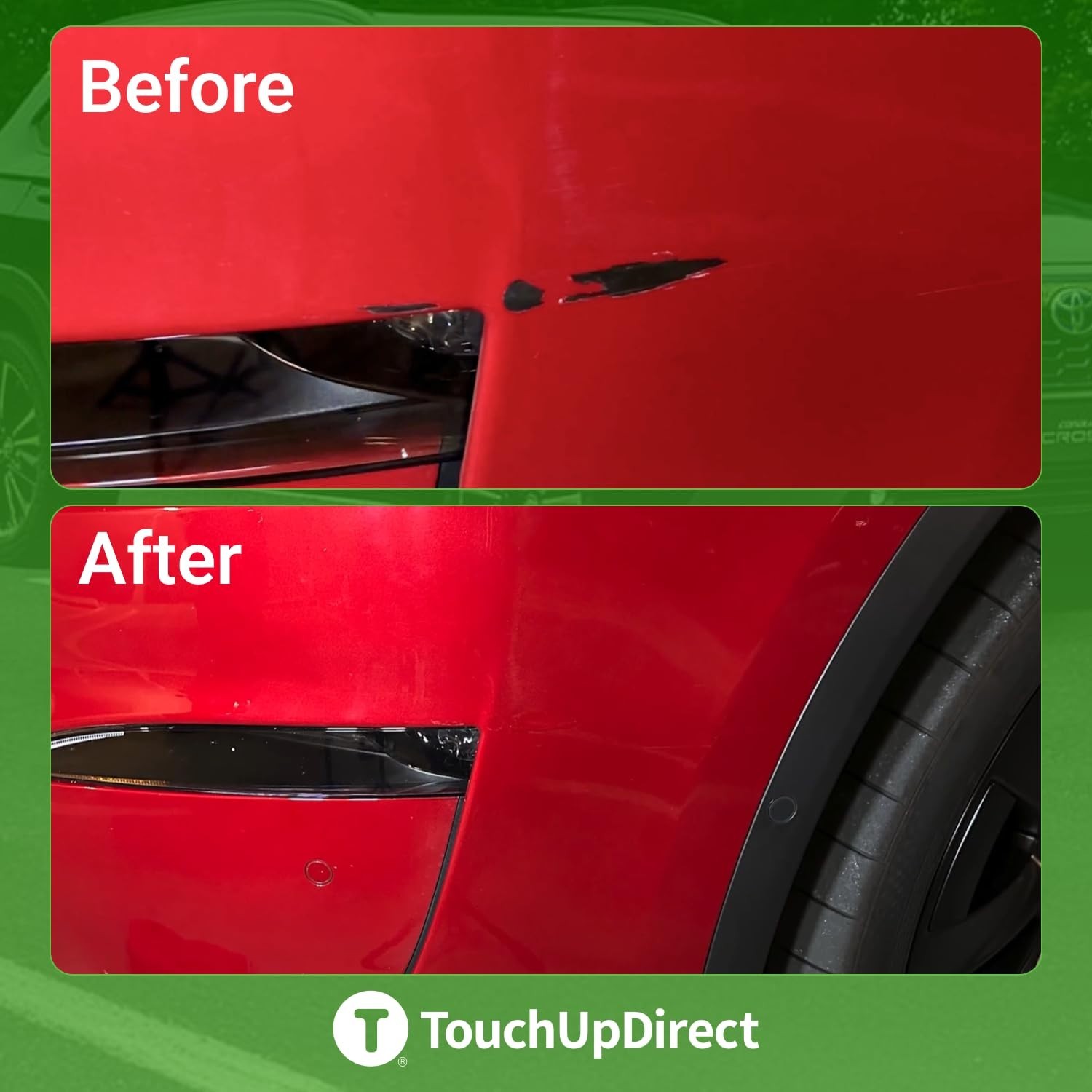 Auto Scratch Repair Brush Kit – Compatible with PQ Race Red Paint, Clearcoat, To