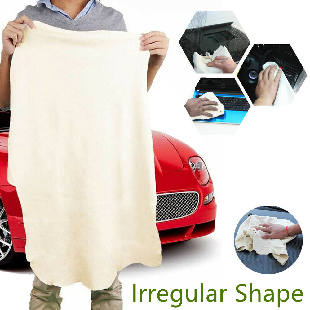 Car Cleaning Cloth Natural Chamois Leather Wash Drying Towel Absorbent Rag US