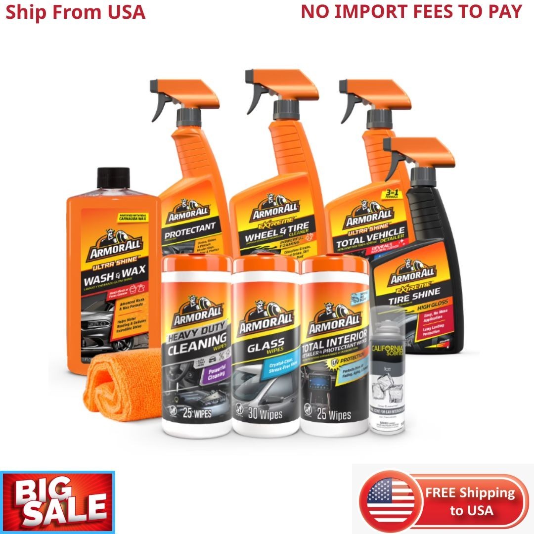 Armor All Car Care Cleaning and Automotive Car Wash Kit – 10 Piece Set Car Detai