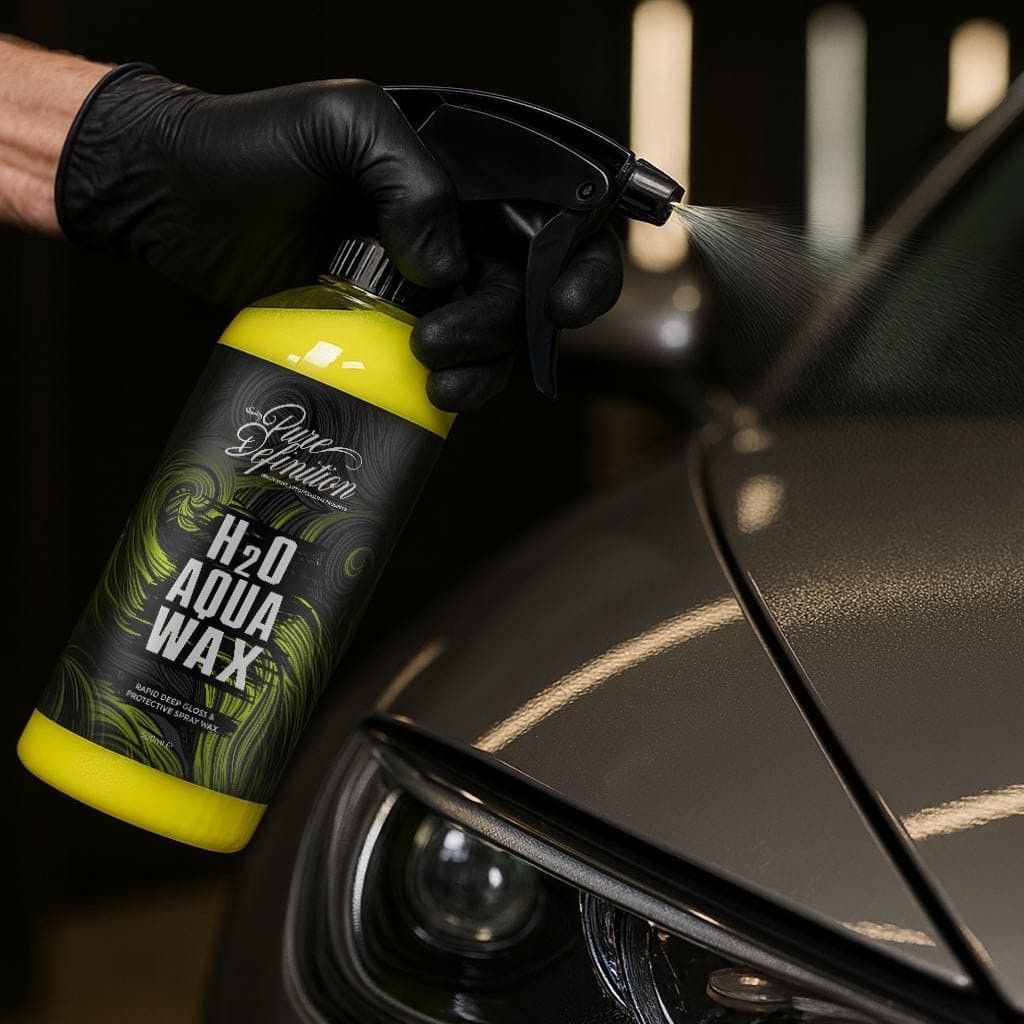 Car Drying Kit H20 Aqua Wax Spray Gloss Sealant Towel Rinse Aid Pure Definition