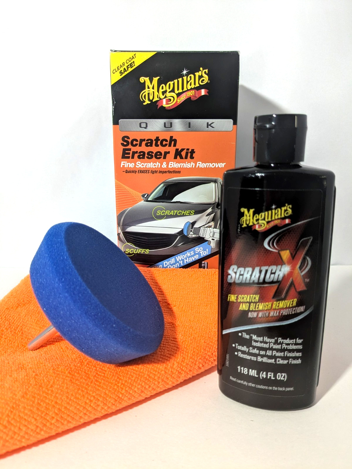 Meguiar’s Quik Scratch Eraser Kit G190200 – Car Scratch Remover, New