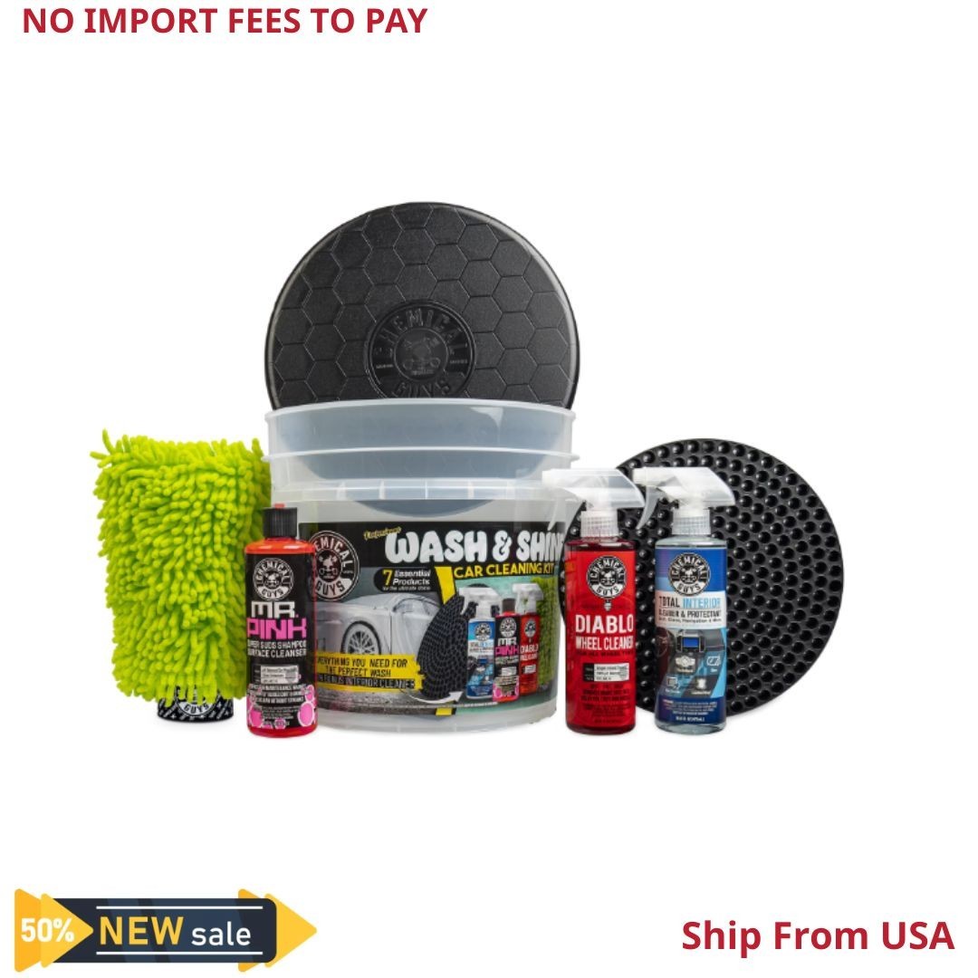Chemical Guys Professional Wash & Shine Car Cleaning Kit (7 Essential Products)