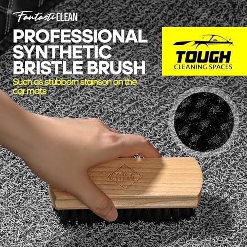9PC Car Detailing Kit – Boar & Horse Hair Brushes, Microfiber Towels, Scratch-Fr