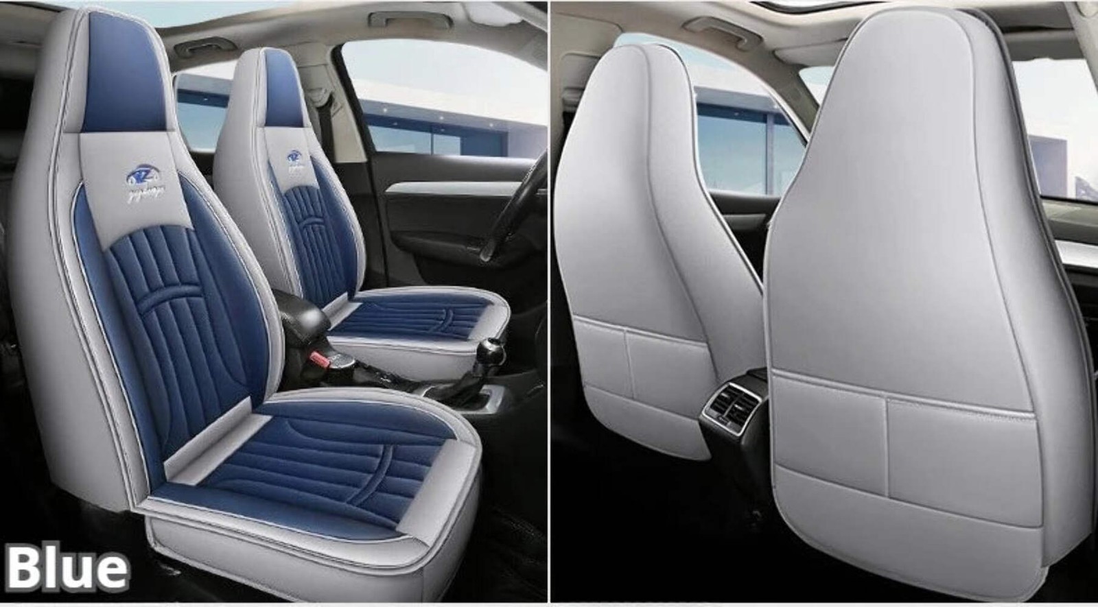 2pc Car Seat Covers for Integrated Headrests Effective Protection Comfortable