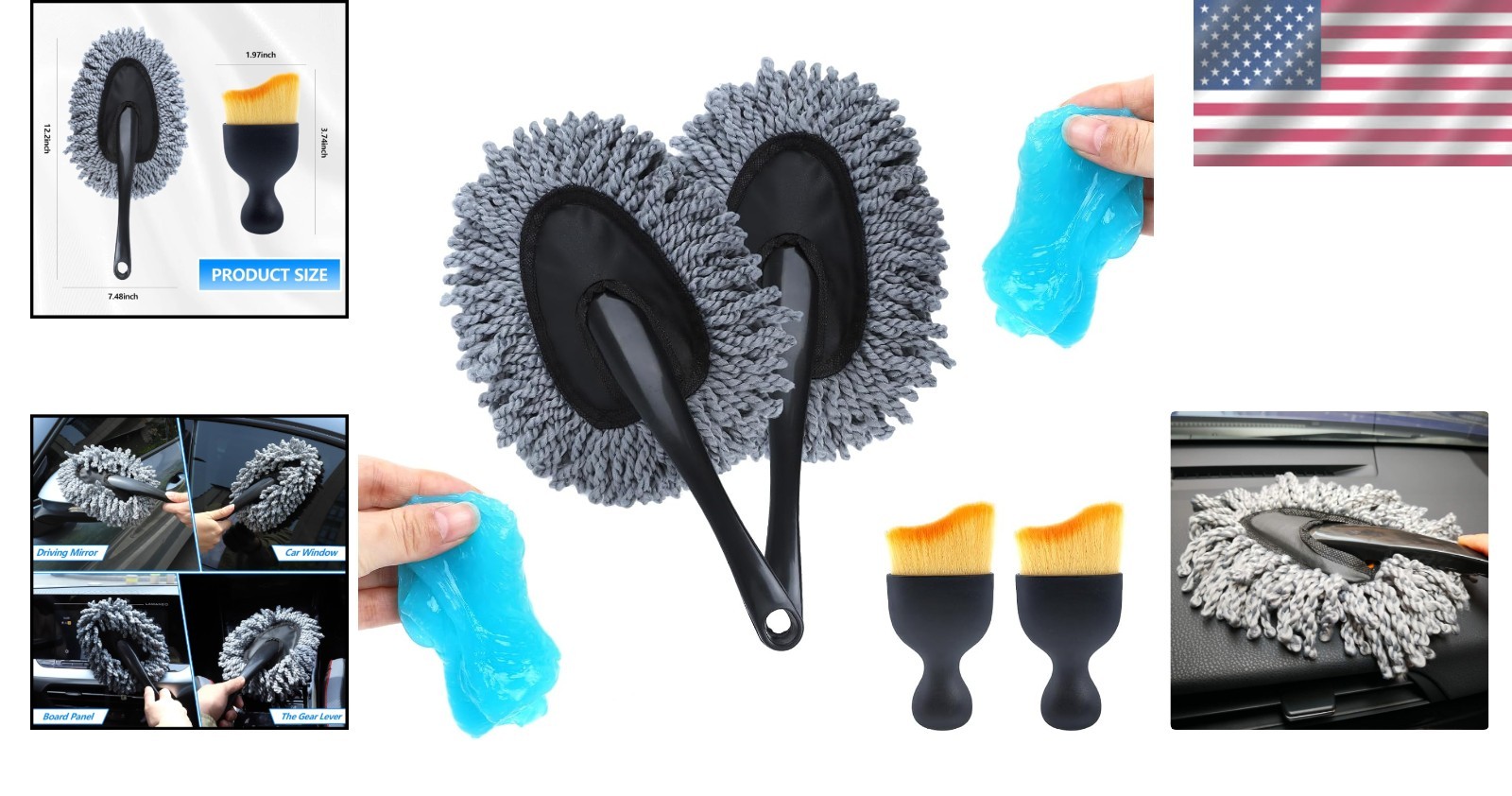 Complete Car Cleaning Essentials: 6 Pack Detailing Kit for Trucks, SUVs, and RVs