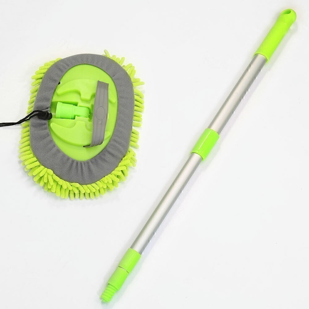 Car Wash Brush Extendable Pole Revolving Care Washing Brush Sponge Cleaning Too*