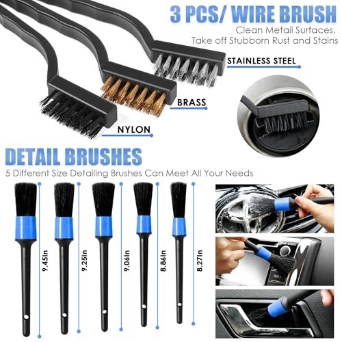 Car Cleaning Kit – Interior Detailing Set with Handheld Vacuum, Brushes & Gel