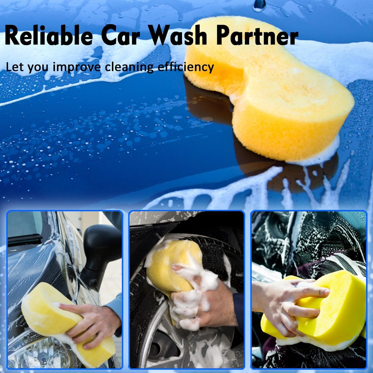 Jumbo Sponge Large Ultra Soft Super Absorbent for Washing Windows & Car Cleaning