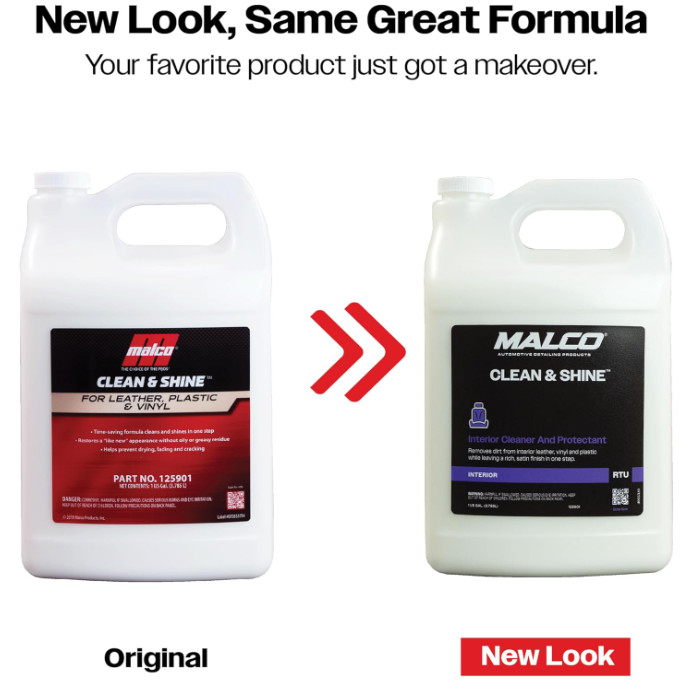 Malco Clean & Shine Interior Car Cleaner and Dressing – Restore Leather, Plastic