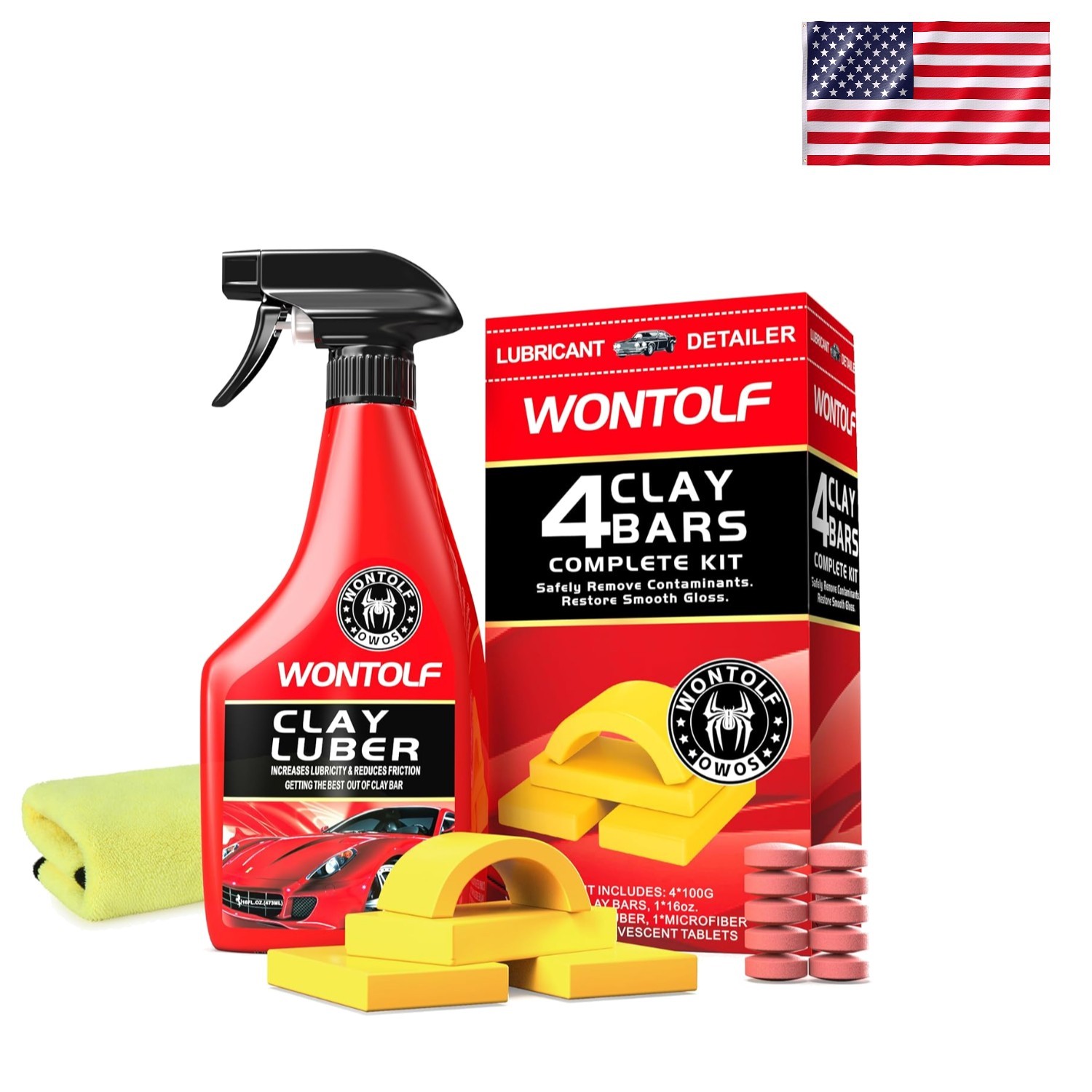 Car Clay Bars and Lubricant Kit – Professional Detailing for Auto Lovers