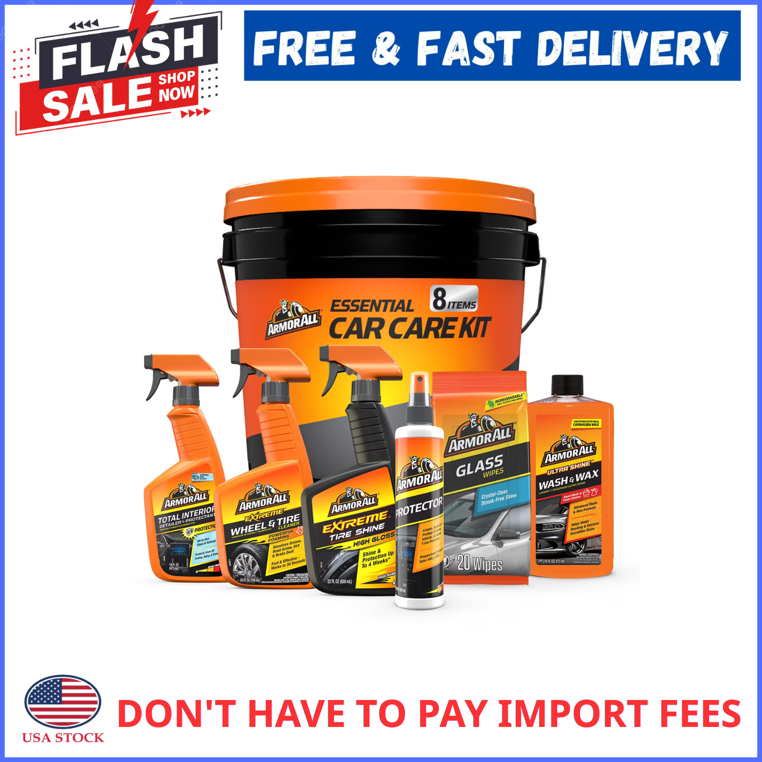 Armor All Car Cleaning Kit, 8-Piece Set