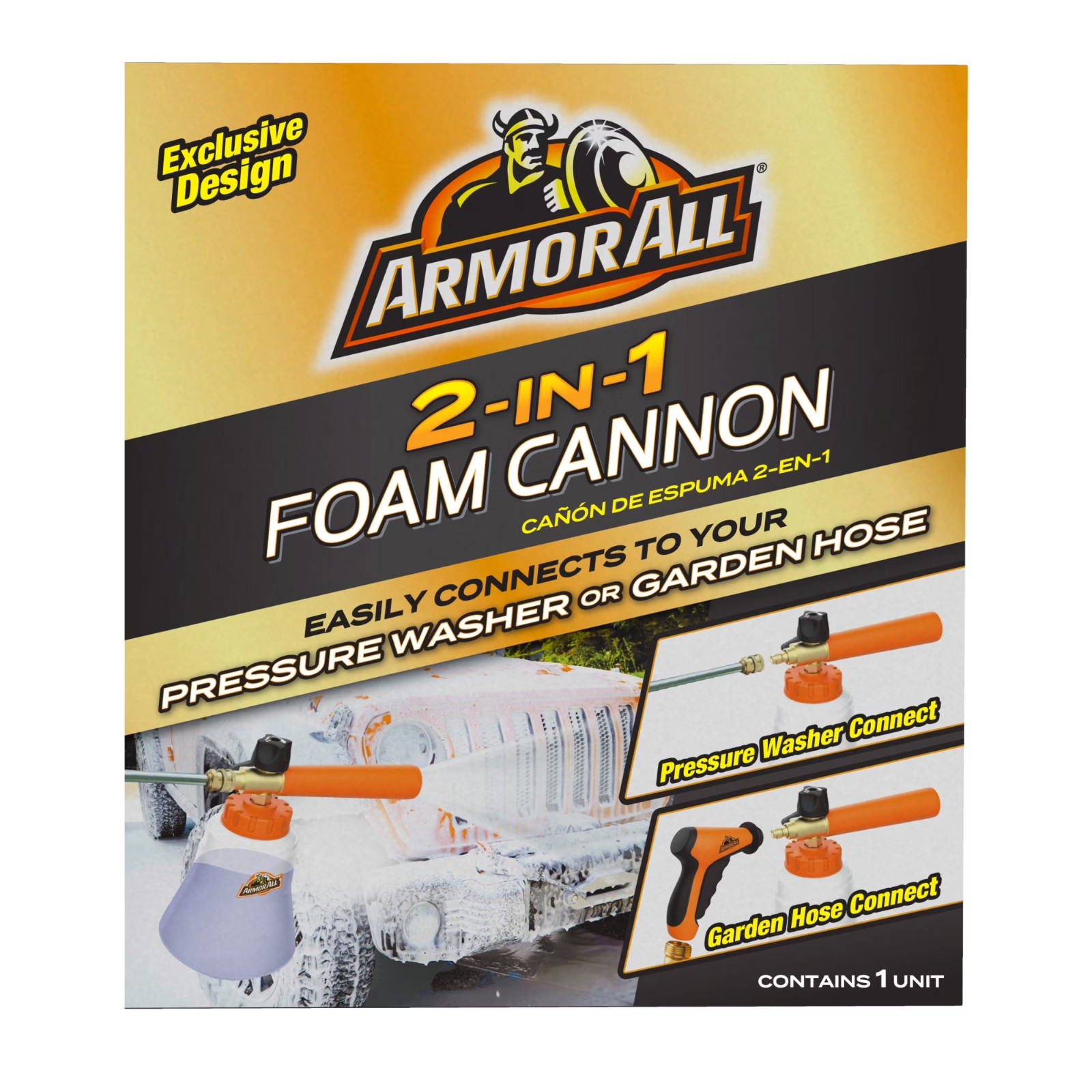 Armor All 2-in-1 Foam Cannon Kit, With Foam Cannon and Adaptor – 3 Count