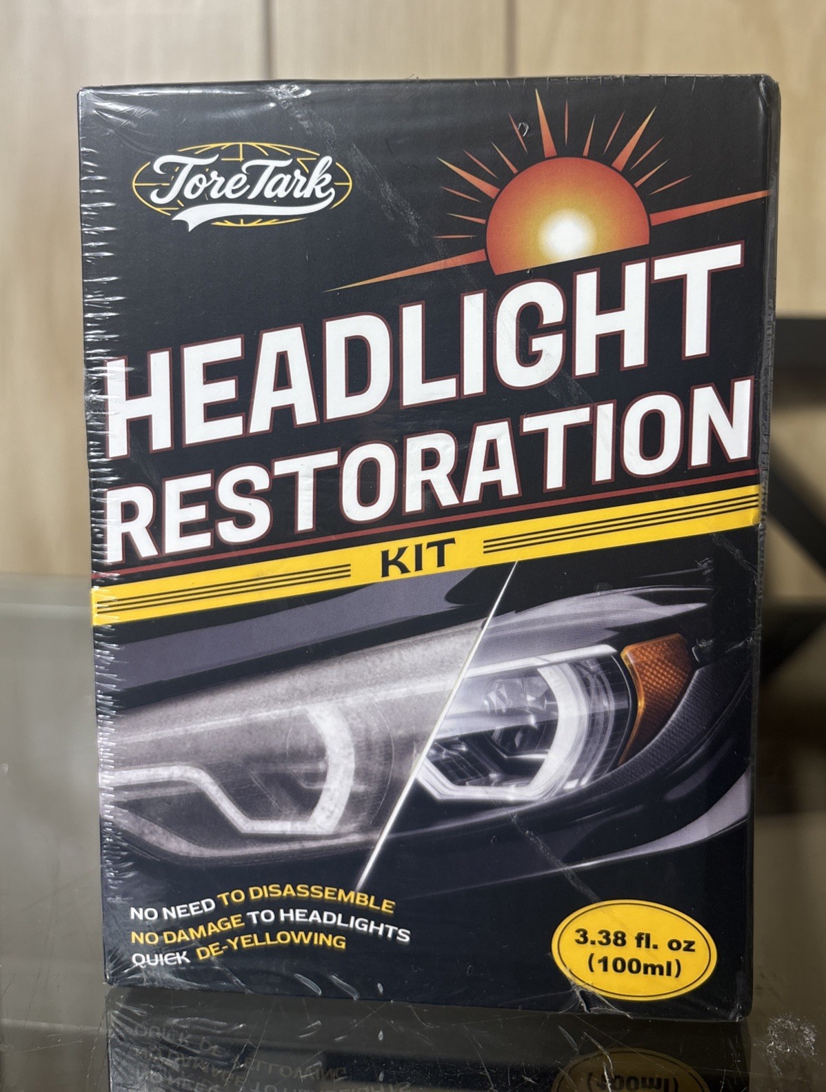 Tore Tark Headlight Restoration Kit Car Headlight Cleaner & Polish Repair 3.38oz