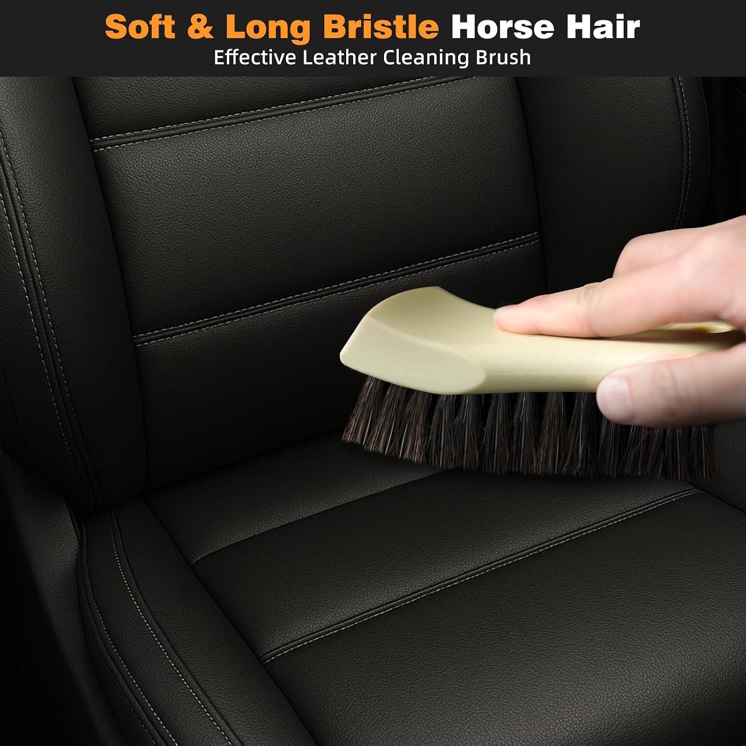 Luxury Car Detailing Kit with 9 Brushes, Wax Applicator & Interior Cleaning Gel