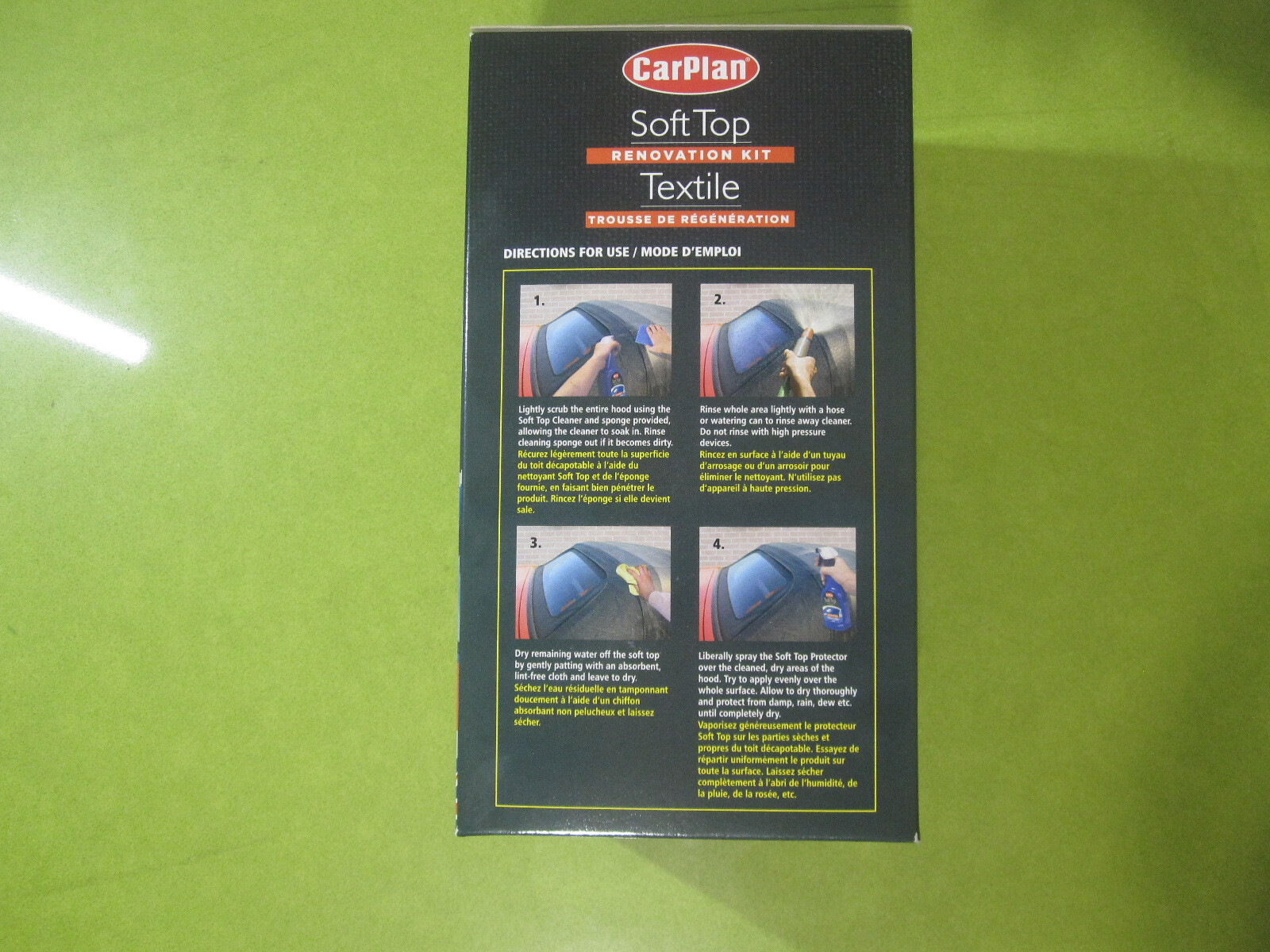 CARPLAN SOFT TOP CLEANER & PROTECTOR KIT – CARS – BOAT FABRIC CANVAS – MOHAIR