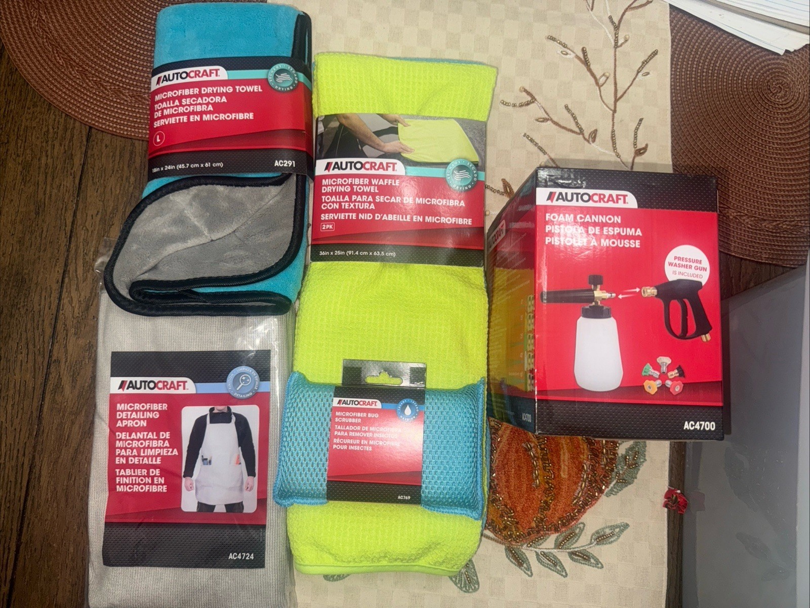 Auto Craft Bundle Combo Brand New Factory Sealed Car Wash Detailing Apron Too