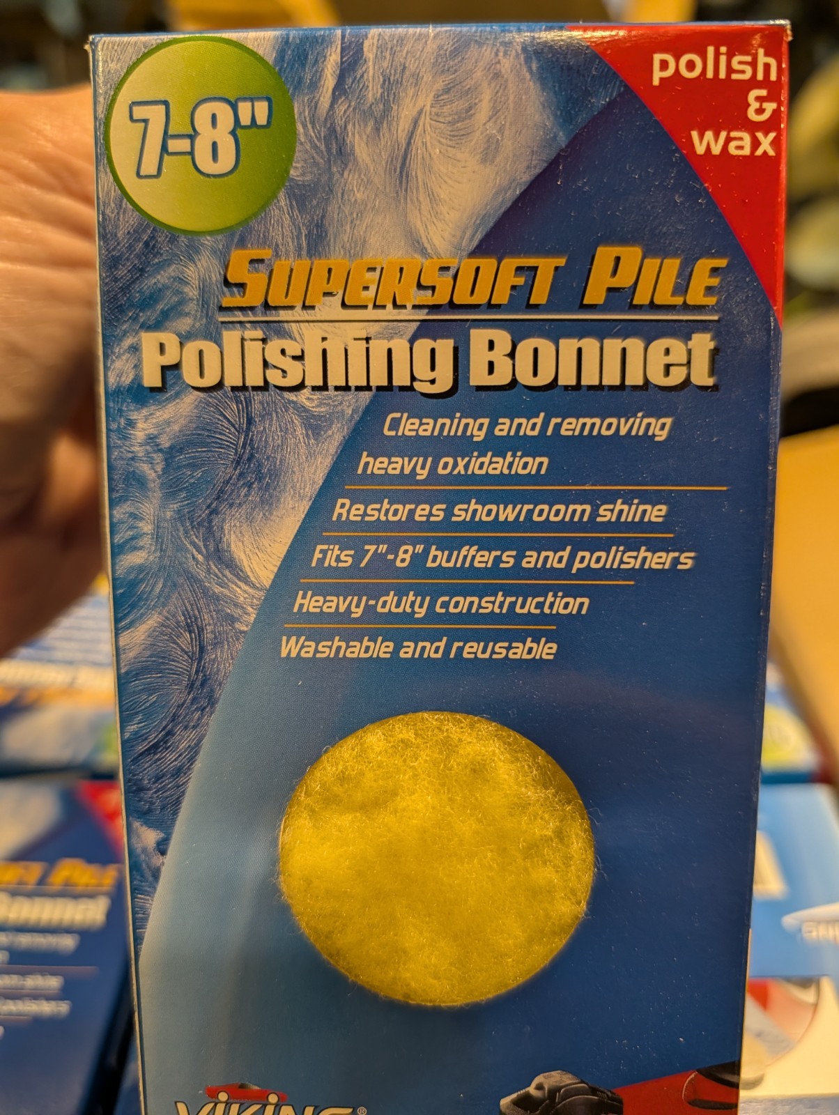 Viking 7-8″ Polishing Bonnet Supersoft pile 6 pack