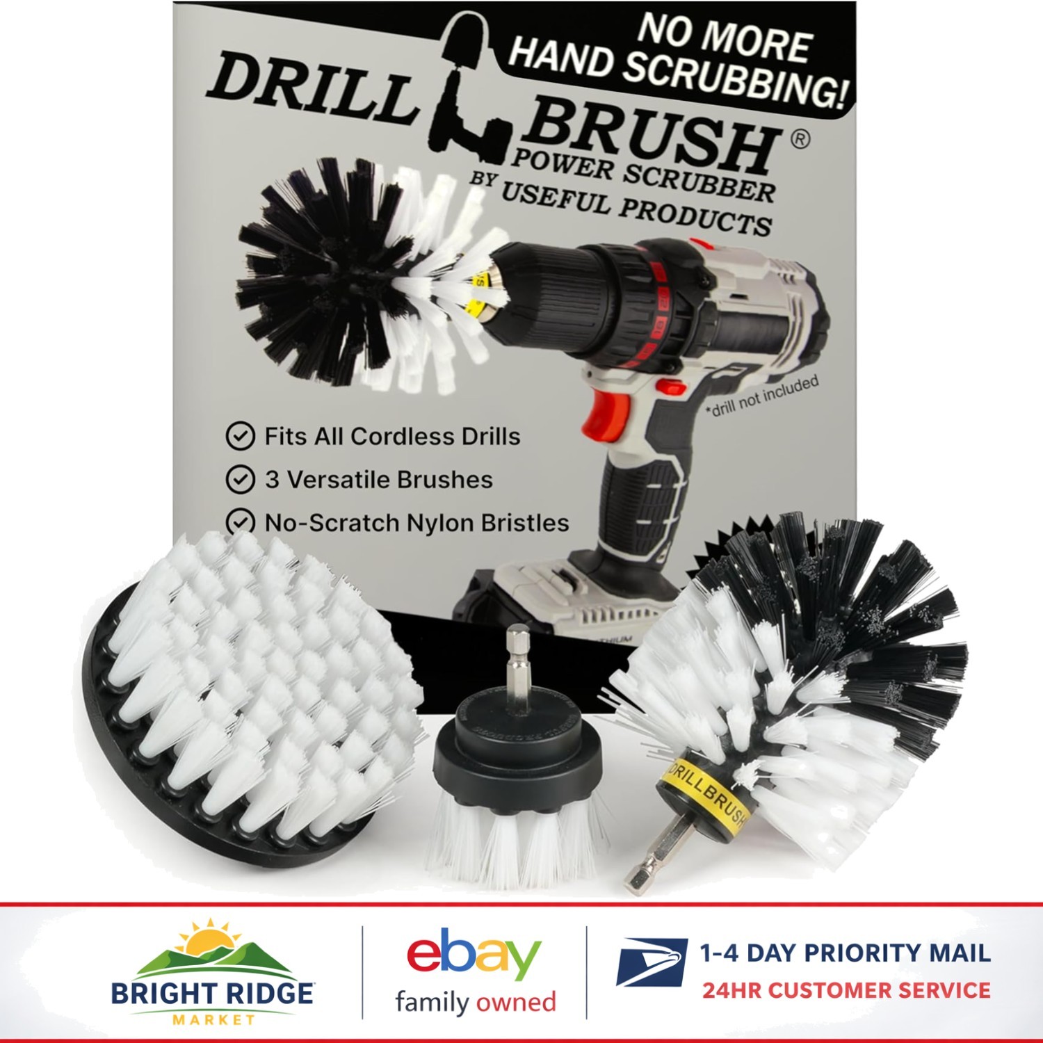 Soft Bristle Power Scrubber Set for Efficient Car Interior and Trim Cleaning