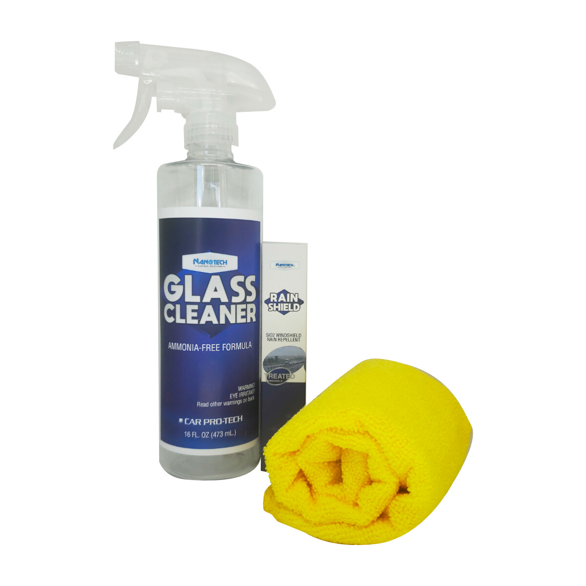 Nanotech Windshield Kit, Glass Cleaner & Water Repellent Coating for Windshield