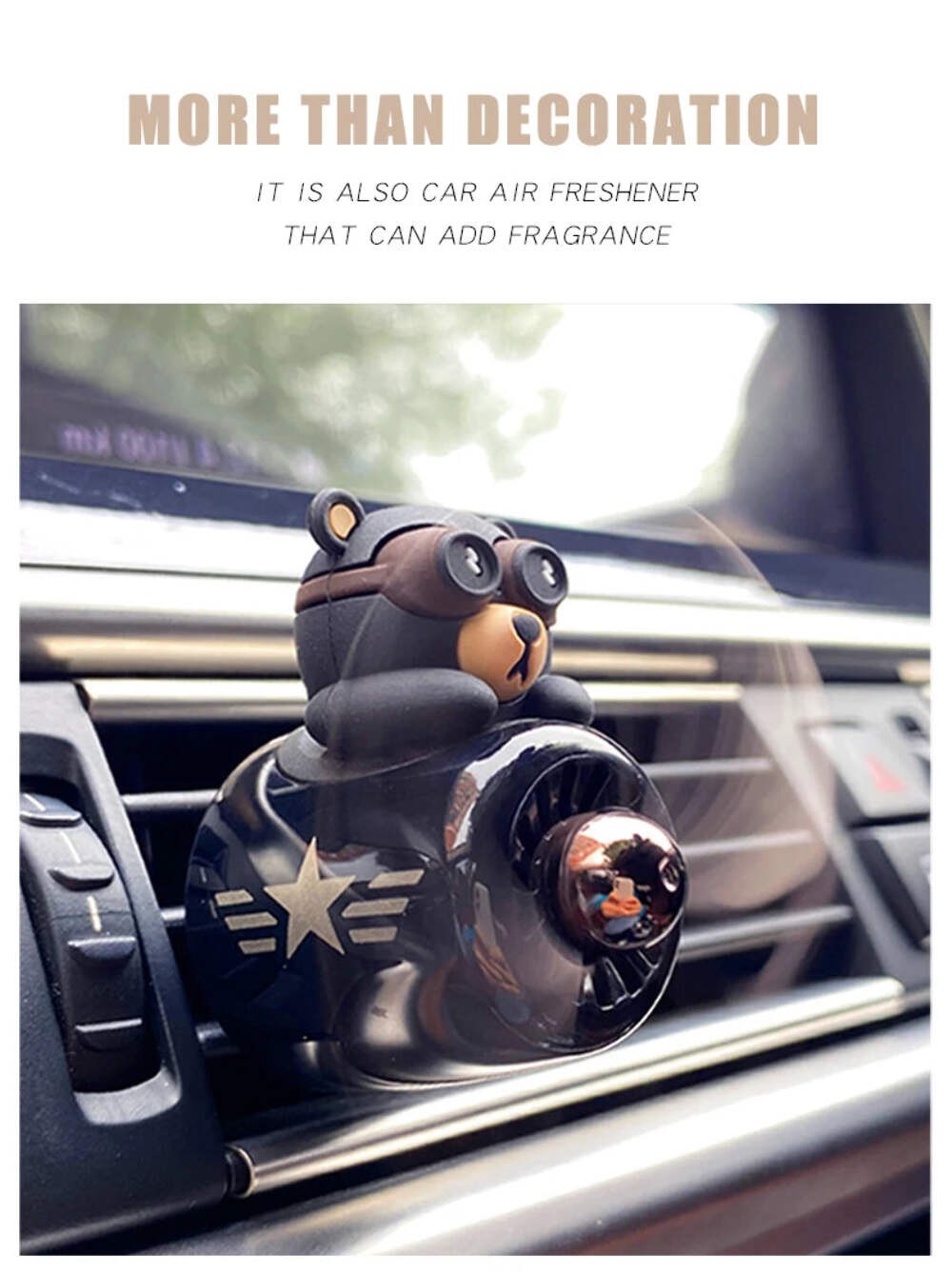 Odorless DIY perfume ornament airplane pilot bear car air freshener decoration