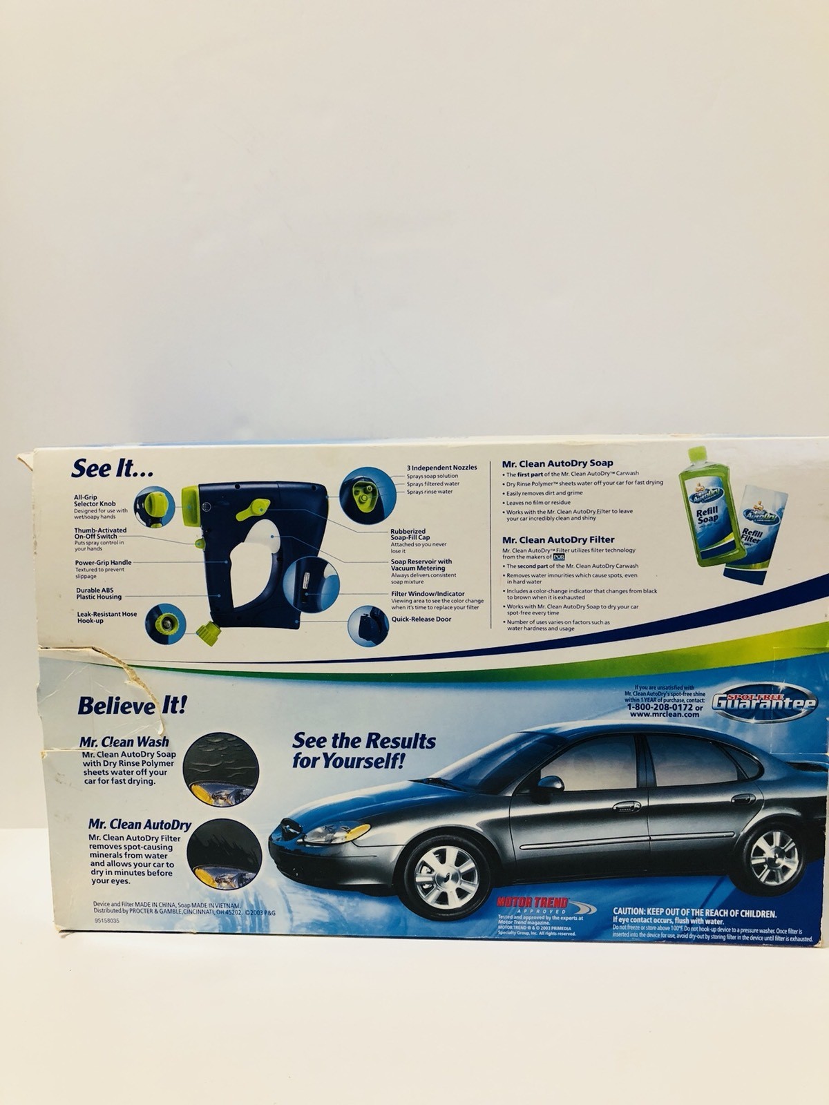 Mr Clean Auto Dry Car Wash System Device Soap And Starter Filter Spot Free