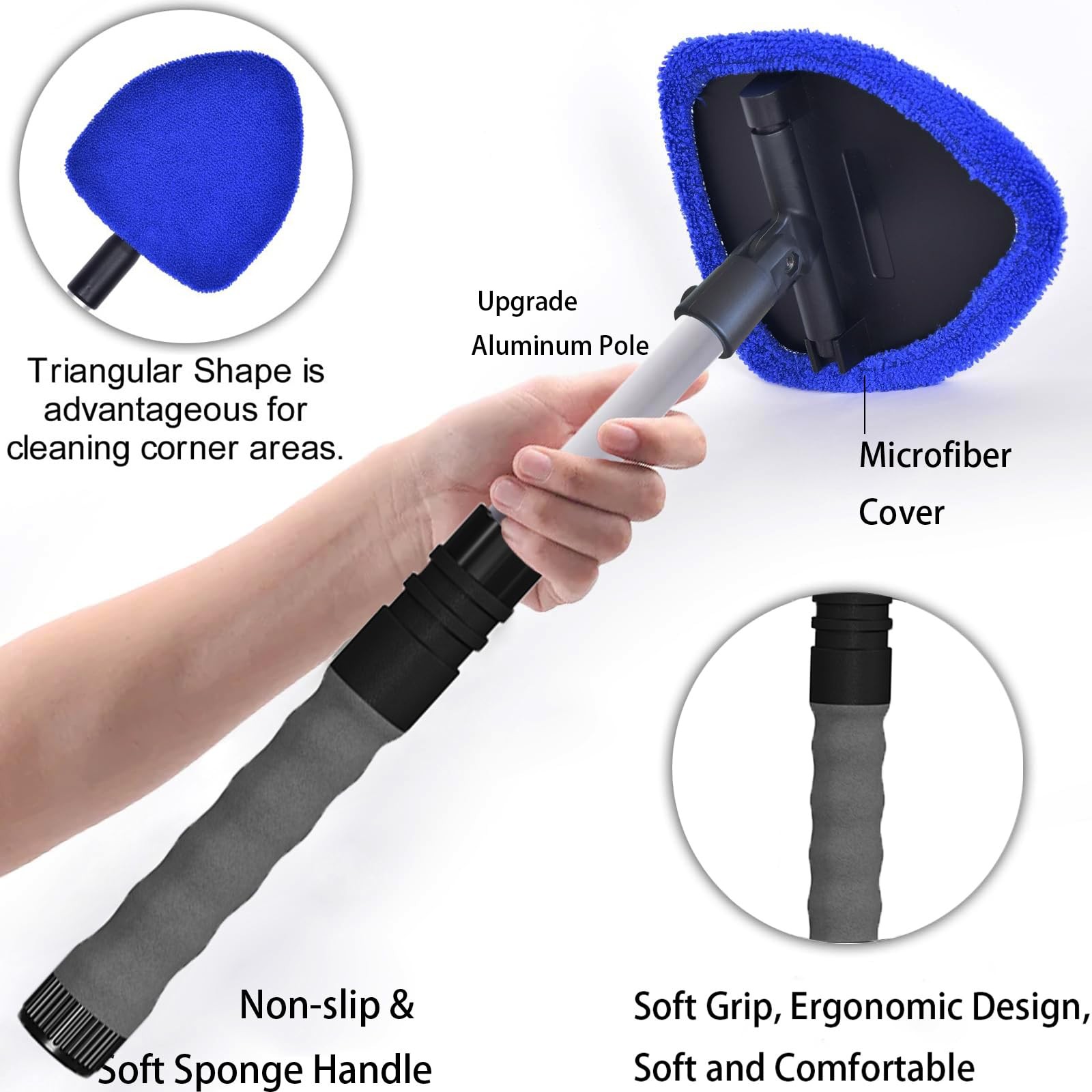 desin Windshield Cleaning Tool, Car Window Cleaner Windshield Cleaner with 4 …
