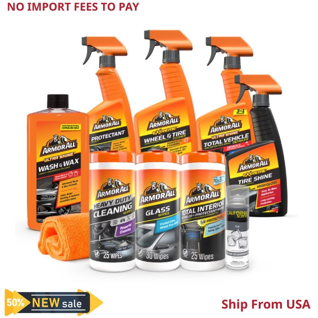 Armor All Car Care Cleaning and Automotive Car Wash Kit – 10 Piece Set Car Detai