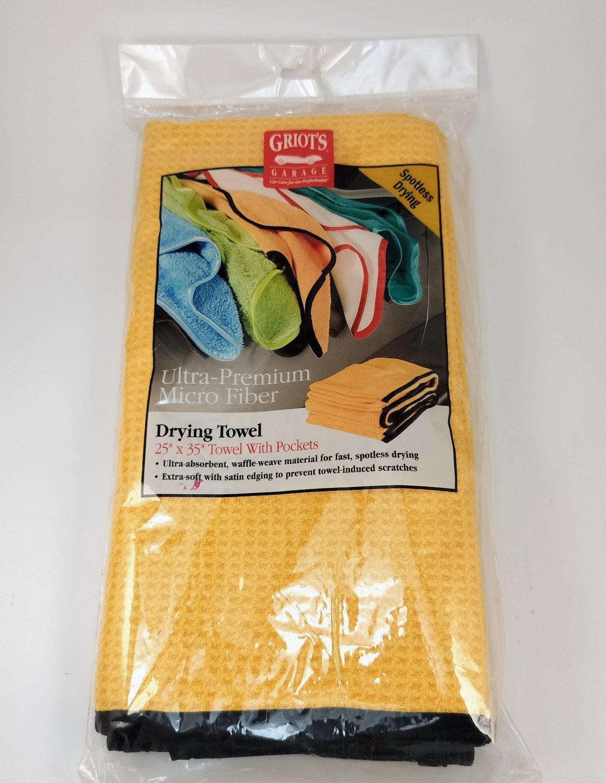 NOS Griot’s Garage Ultra-Premium Microfiber Drying Towel w/ Pockets 25″ x 35″