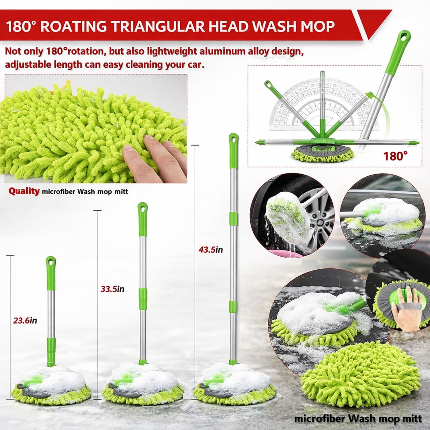 56Pcs Car Wash Cleaning Kit with Foam Gun, Car Wash Brush with Long Handle, C…