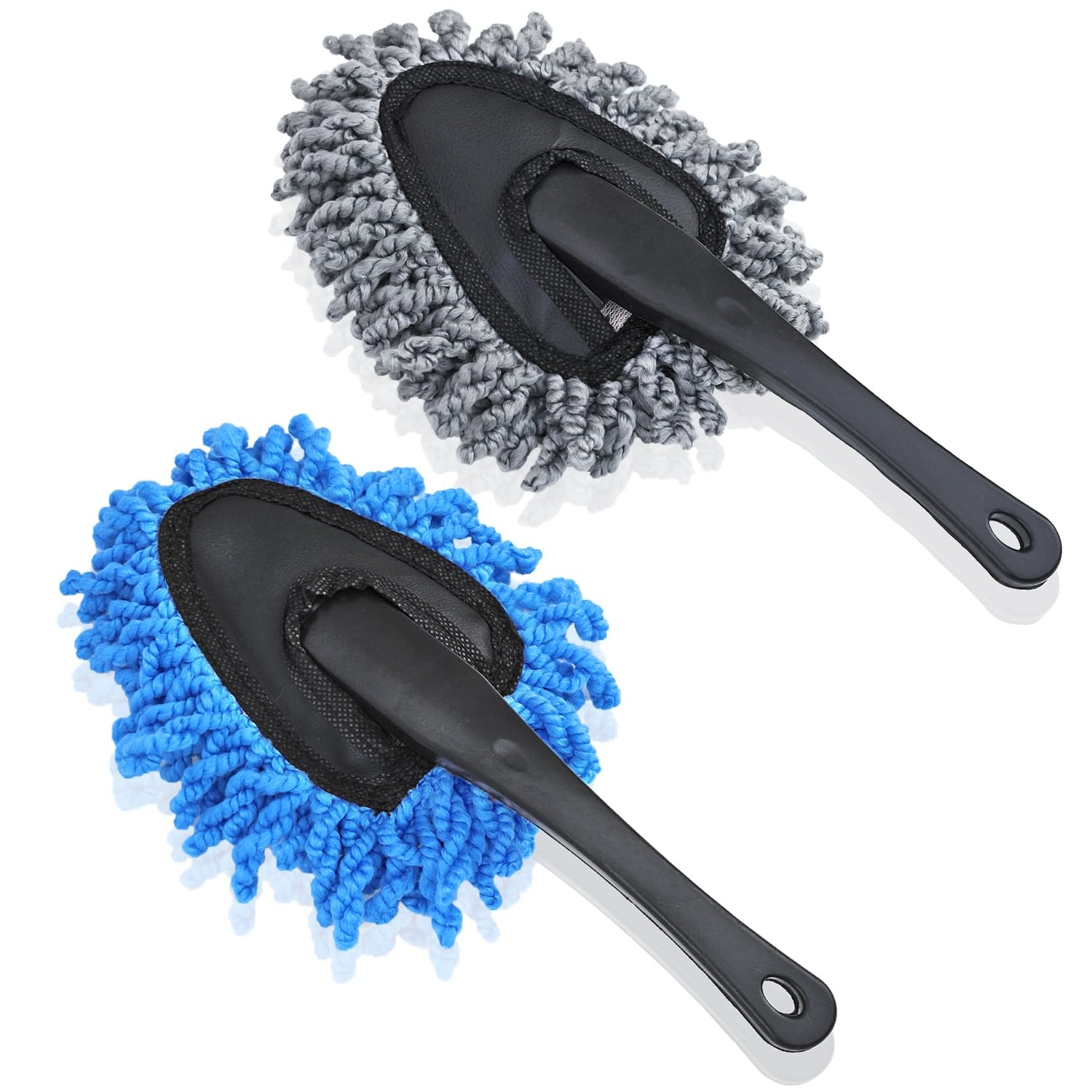 2 Pack Super Soft Microfiber Duster Brush, Dusting Tool, Cleaning White