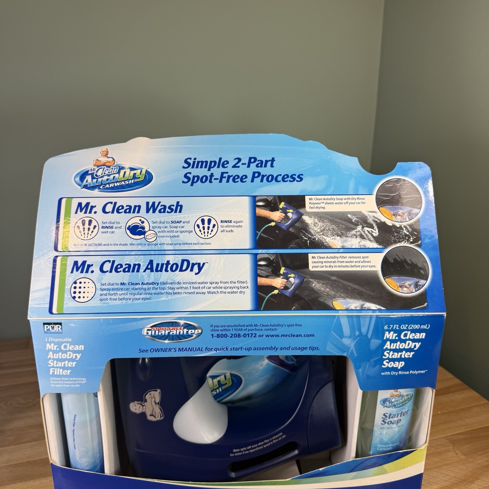 Mr Clean Auto Dry Car Wash Spray System Kit Soap Starter Filter Spot Free NEW