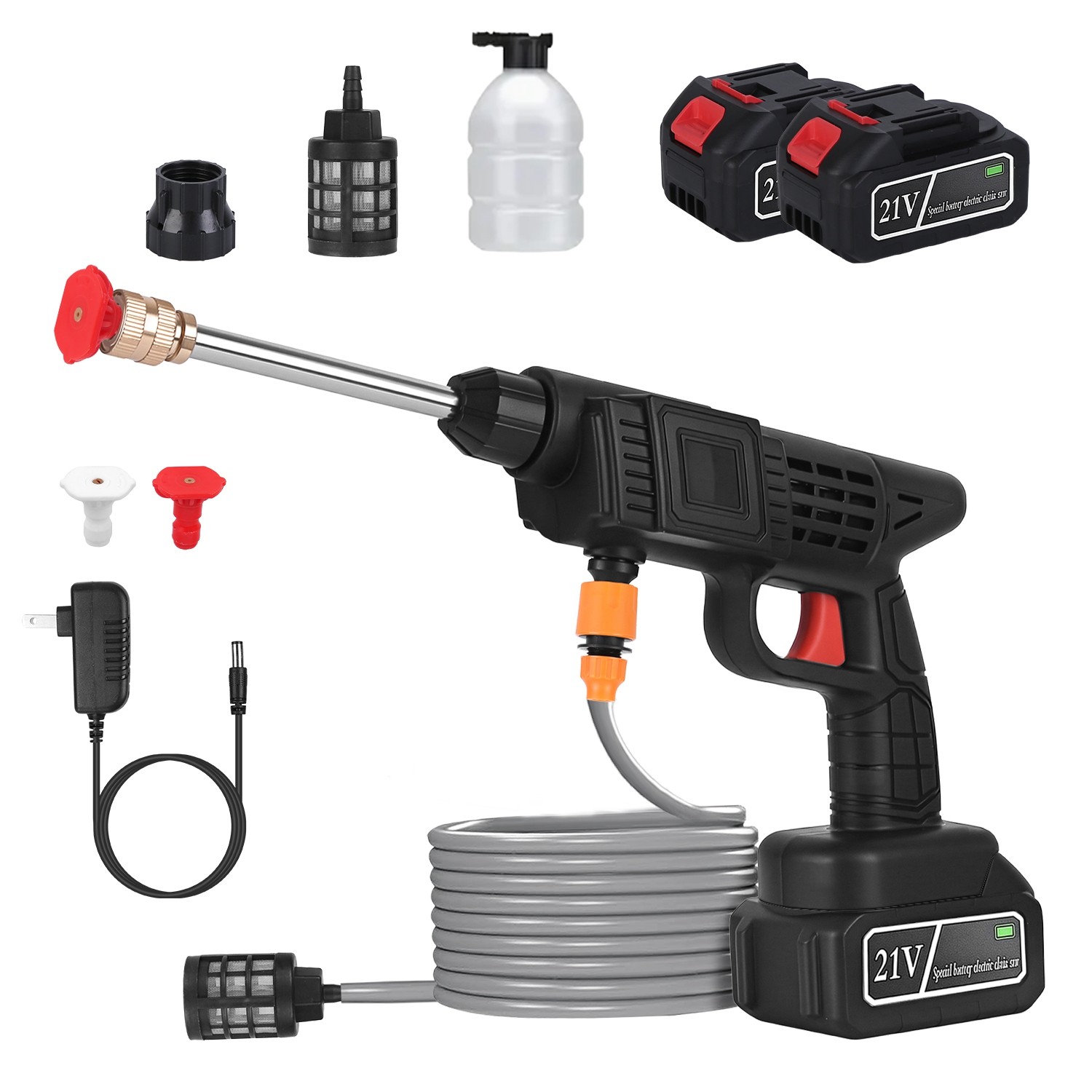 Cordless Electric Pressure Washer, 400PSI Portable Power Cleaner for Car/Bike