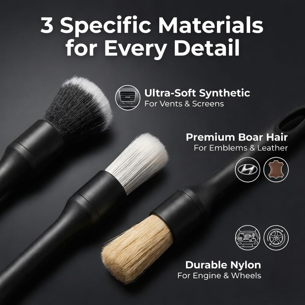 Professional Car Interior Cleaning Kit with Brushes Gel Spray for Auto Home