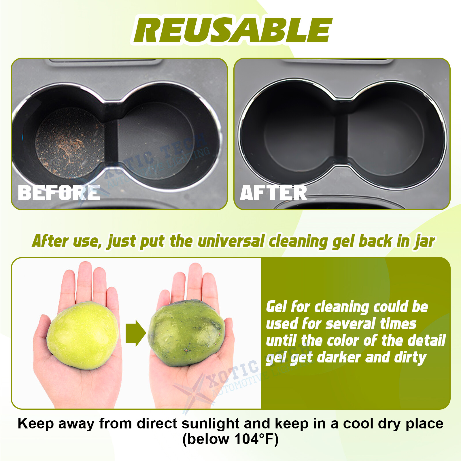 Car Cleaning Gel Detailing Kit Putty Interior Keyboard Cleaner Slime Accessories