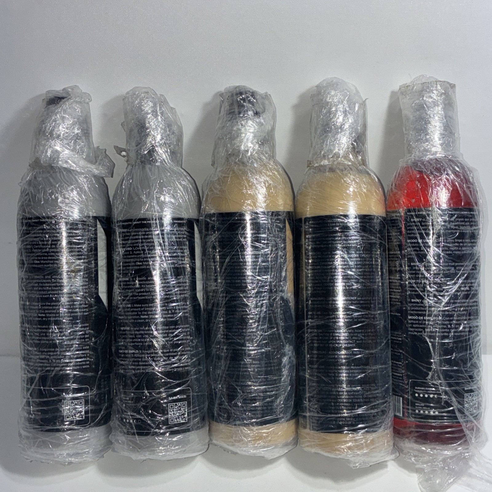 Lot Of 5 Vonixx Car Care Products for Leather, Tires & Interior 500 mL Each