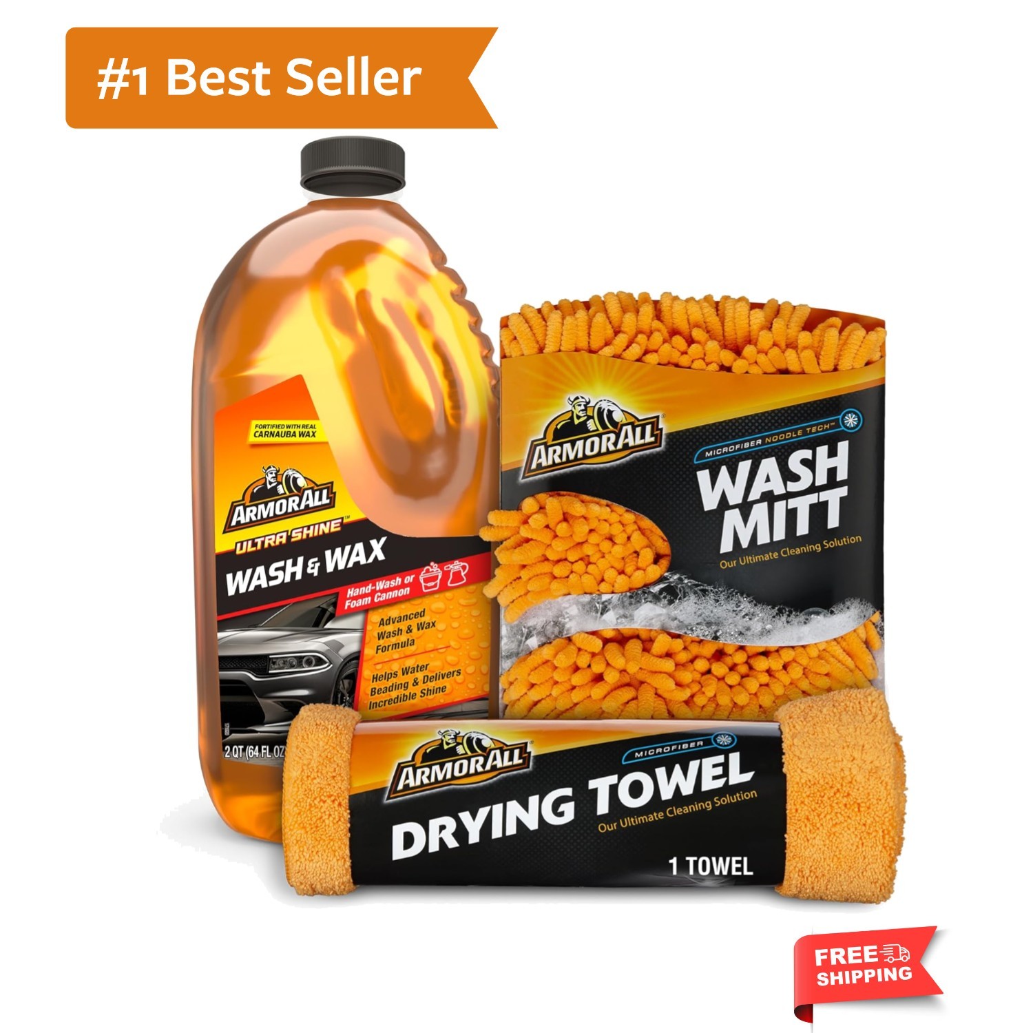Cleaning Kit, Car Wash Soap, Wash Mitt & Microfiber Towel | Cleaning Kit, Car…