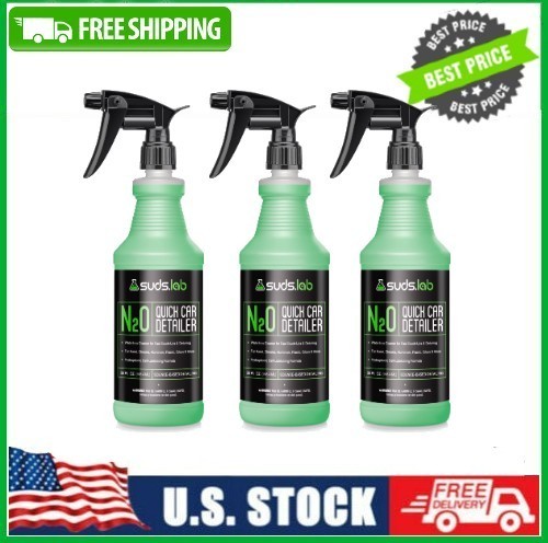 3 PACK Suds Lab N2O Quick Car Detailer – 32 oz Bottle