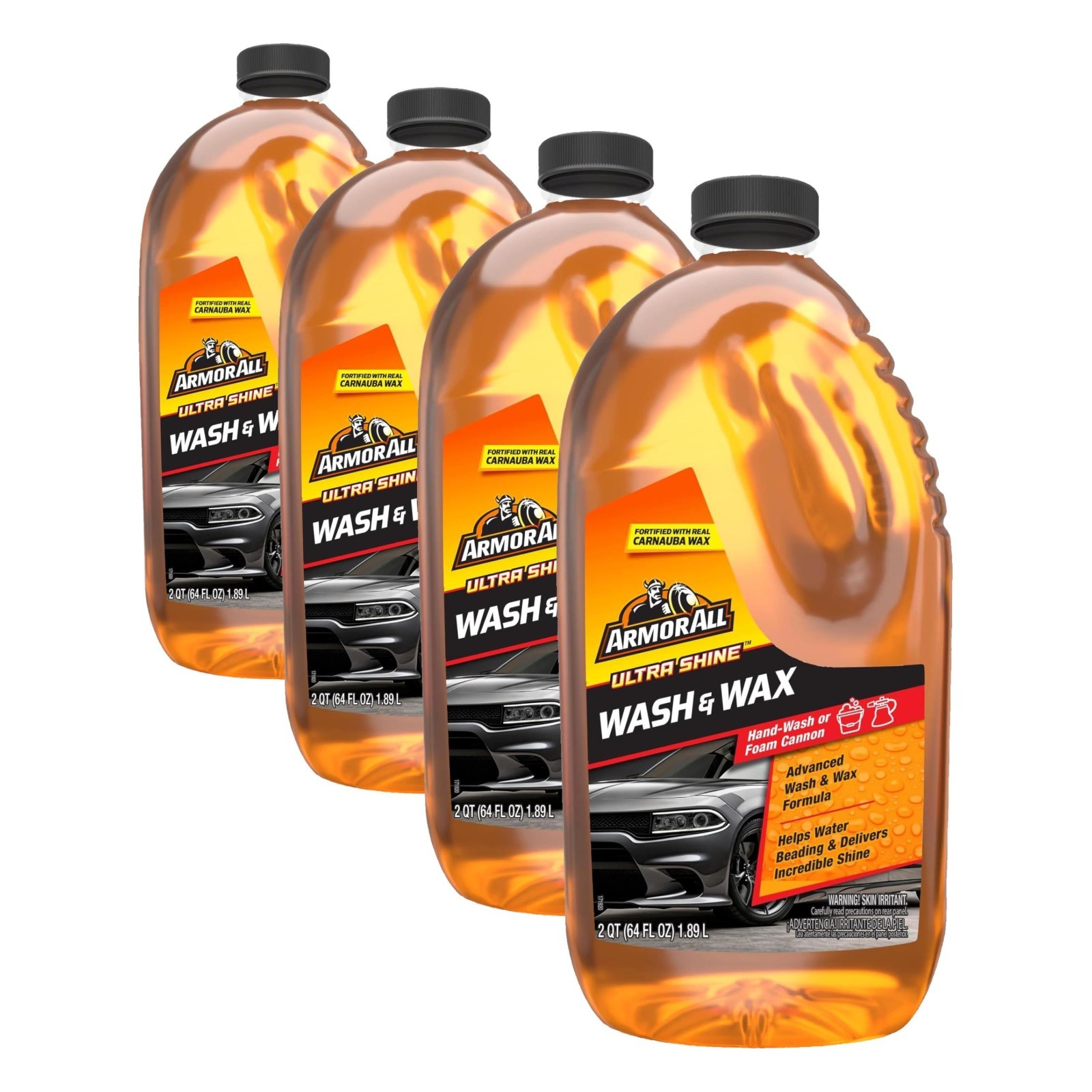 Ultra Shine Car Wash & Wax – 64 Fl Oz Cleaning Fluid for Cars, Trucks, Motorcycl