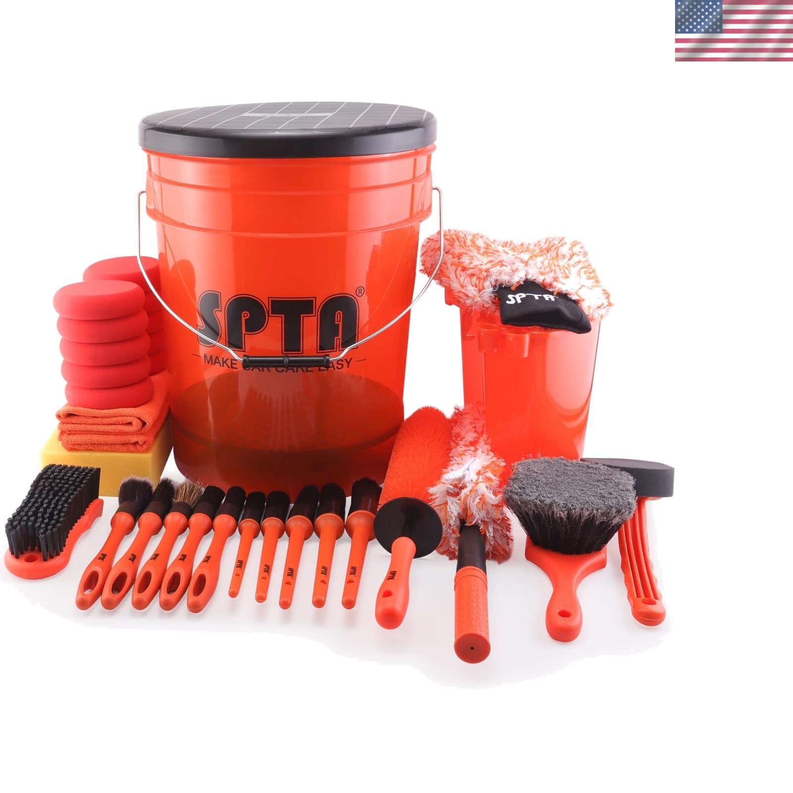 20L Scratch-Free Car Wash Bucket Set – All-In-One Detailing Tools for Home Use