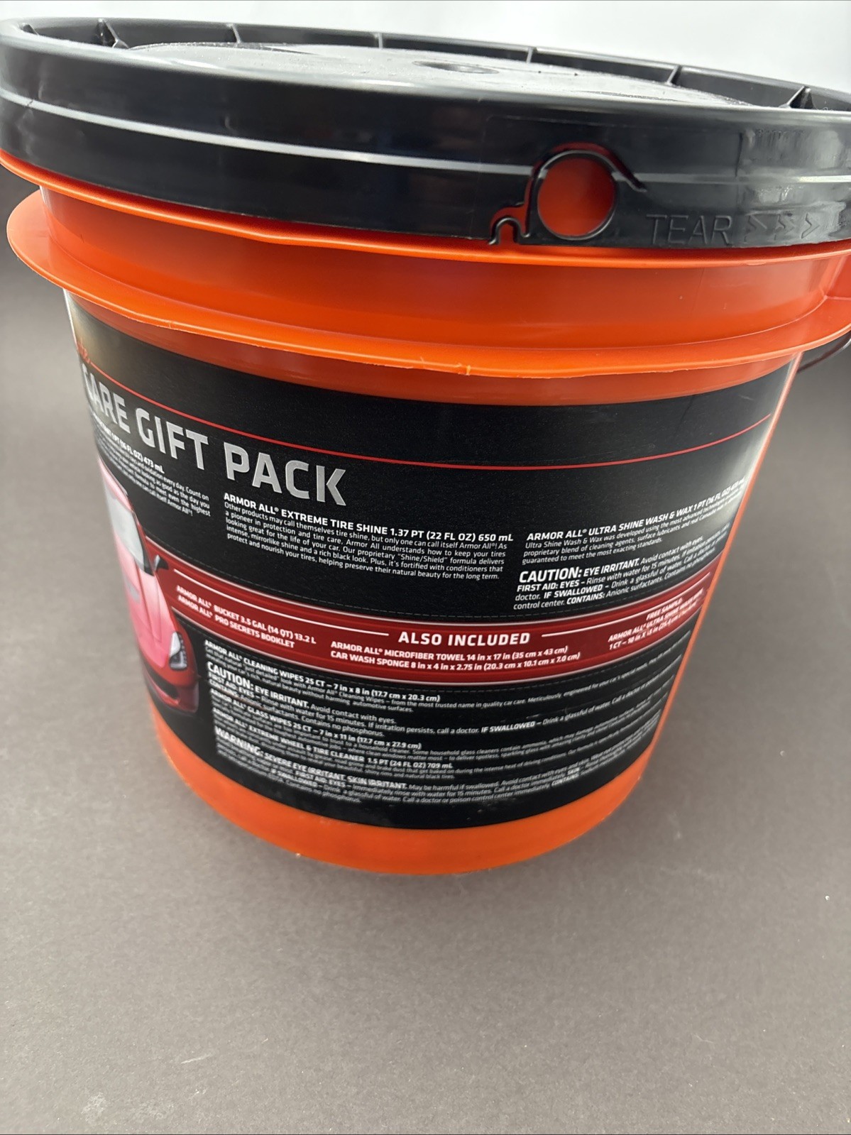 Armor All Car Care Cleaning Kit, Car Detailing 8-Piece Bucket, Wash, Polish, Wax