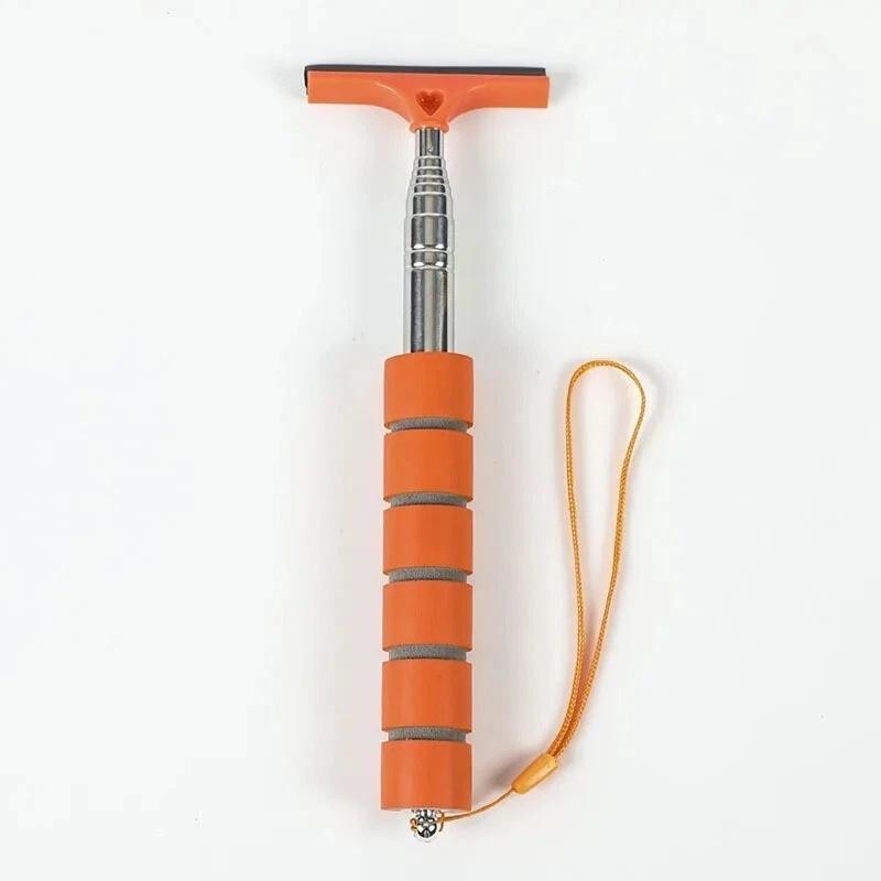 Car Rear View Mirror Cleaning Brush Telescopic Window Wiper Cleaner Tool