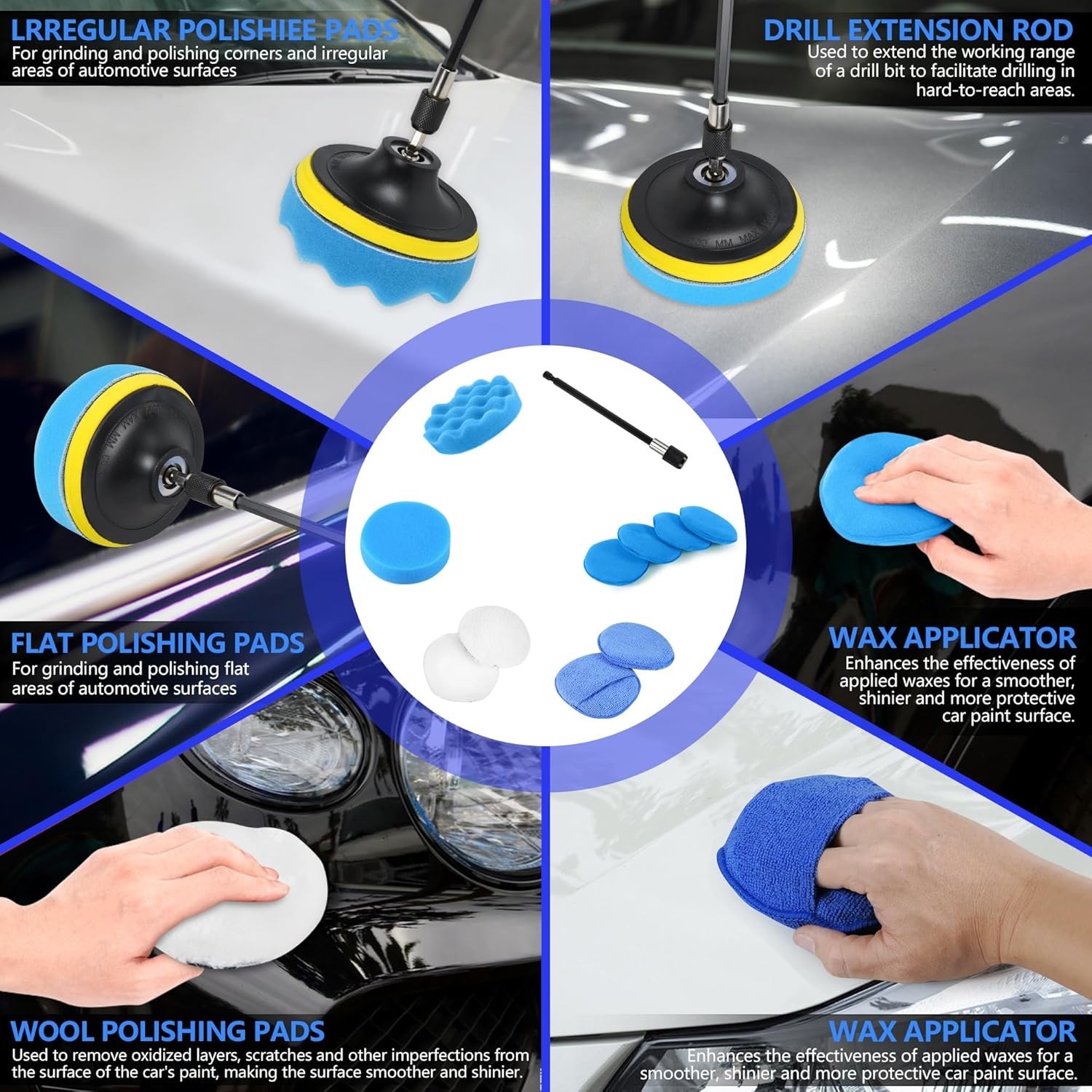 32Pcs Car Detailing Kit – Complete Auto Cleaning Supplies, Brushes & Tools Set