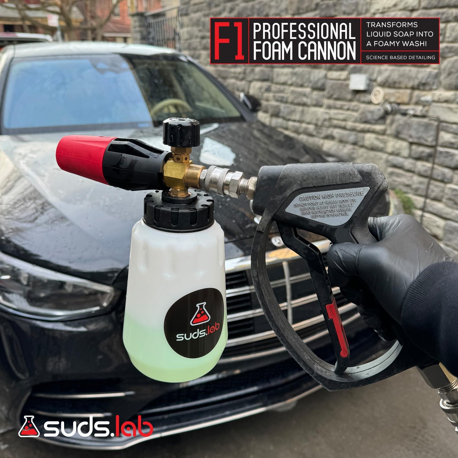 Foam Cannon Professional 1oz Canister Suds Lab F1 Ounce
