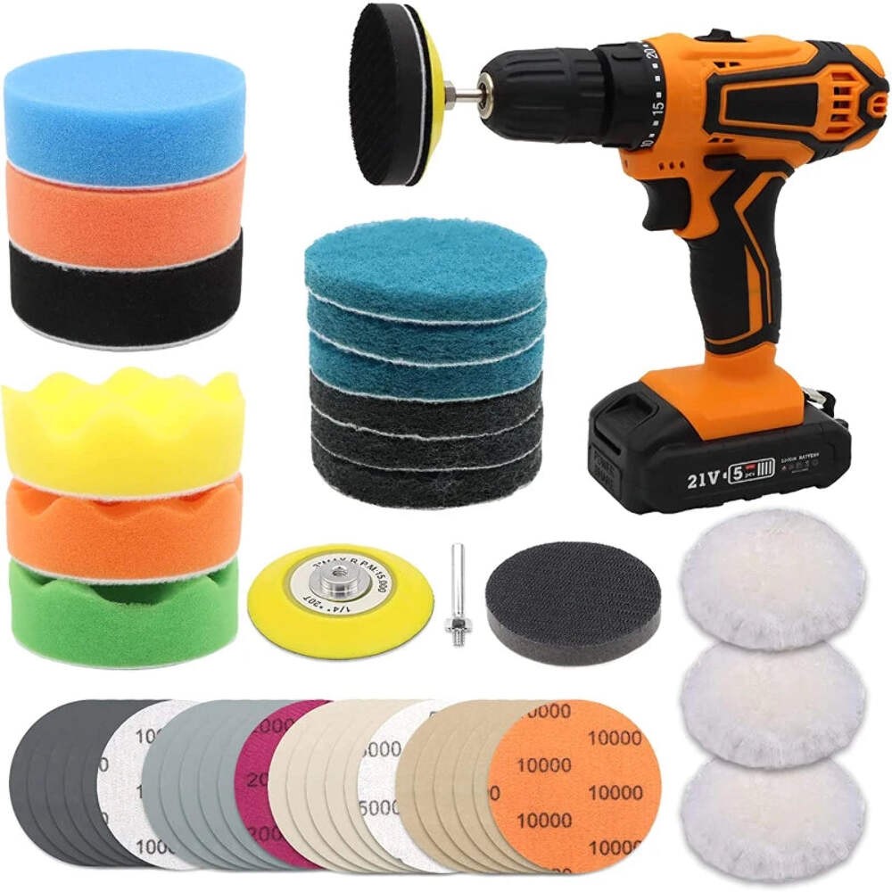 41 Pcs 3 Inch Car Headlight Restoration Kit Sanding Discs with Backing Pad SUV