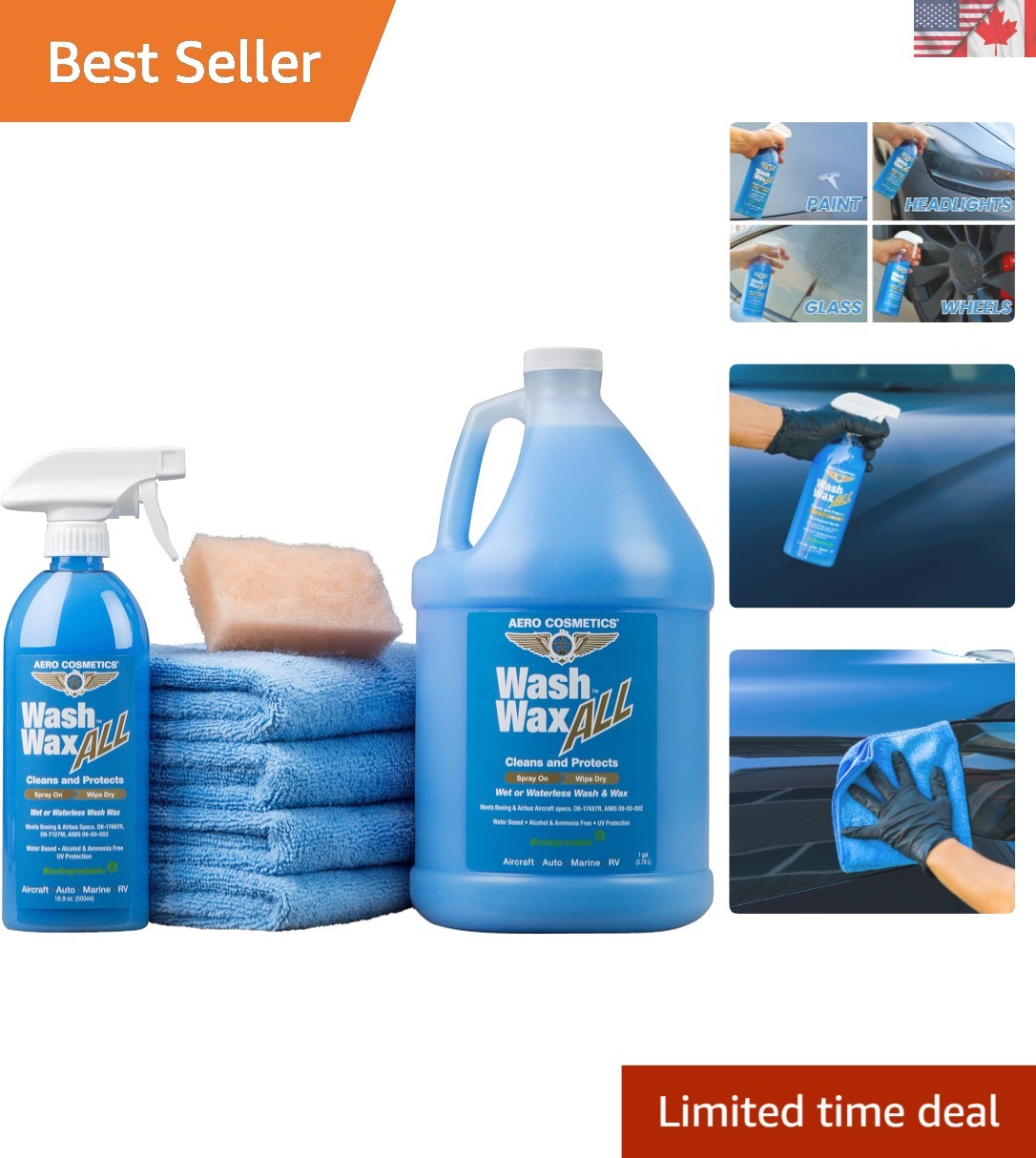 Aircraft Quality Waterless Wash Wax 144oz – Professional Car Care Solution