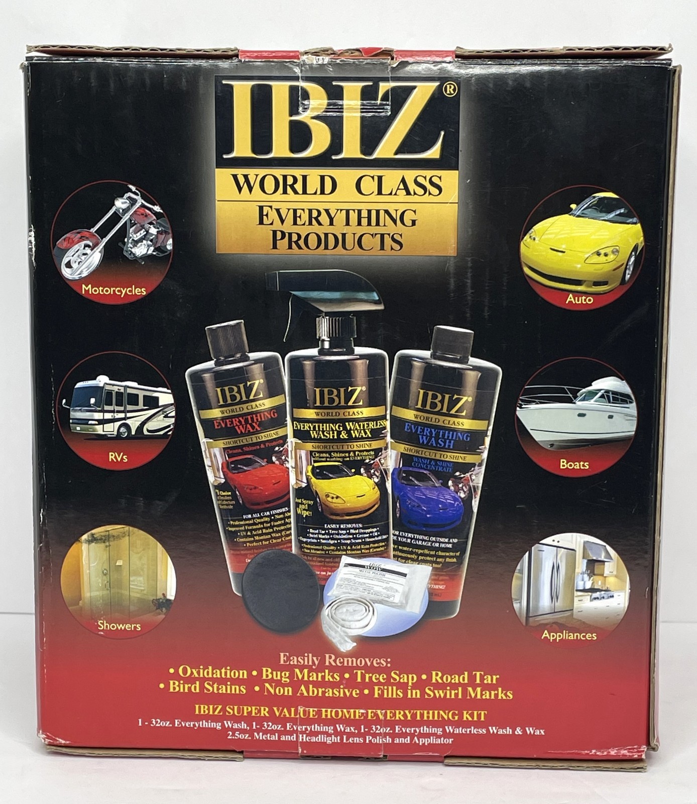 IBIZ Super Value Home Everything Kit Car Wash Wax Detailing Set Made in USA