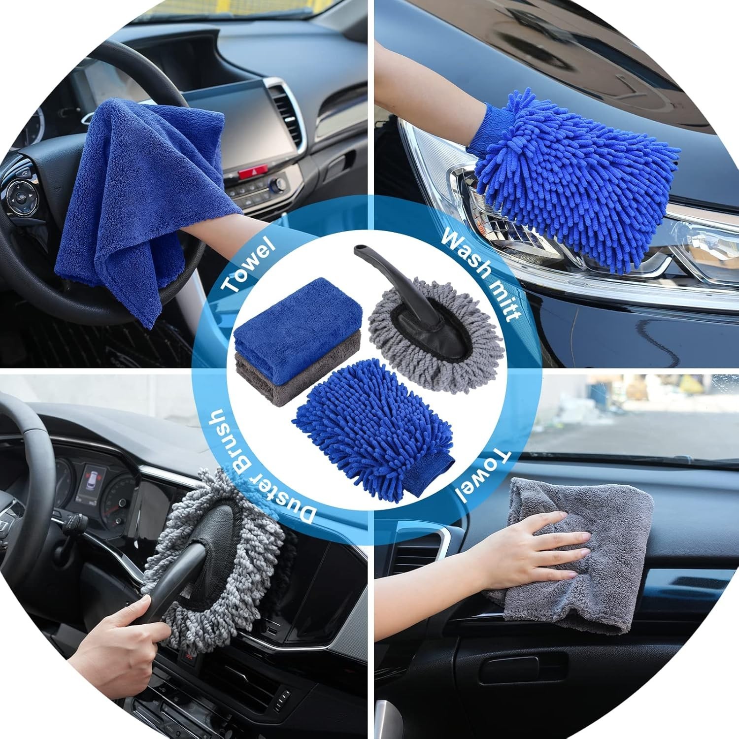 35Pcs Car Wash Detailing Kit Cleaning Kits with Foam Gun Sprayer Collapsible