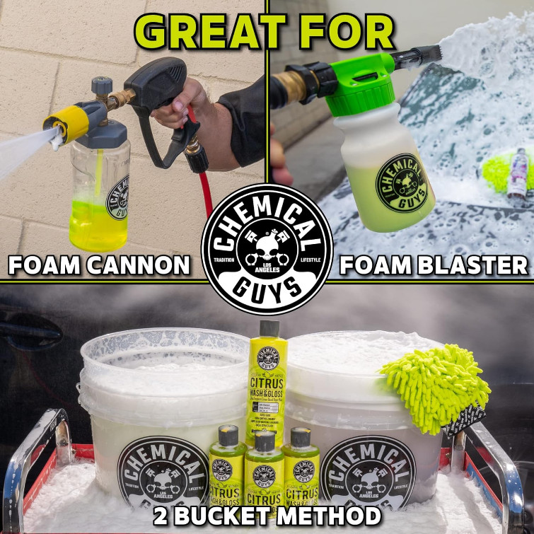 New Scratch-Free Car Wash Bucket Kit w/ Dirt Trap Mitt Soap